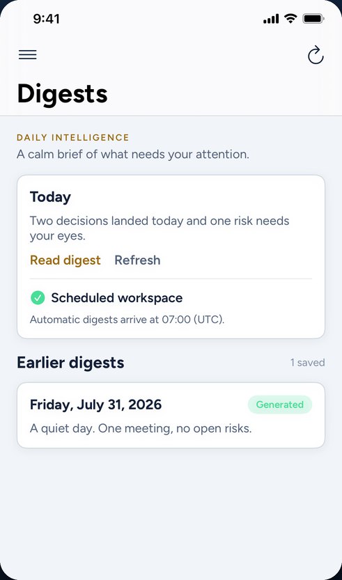 Your daily brief in the DayMarshal mobile app